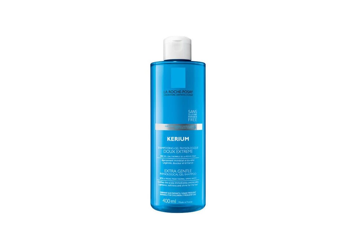 La Roche-Posay Kerium Doux Extreme Physiological Shampoo-Gel – Gentle & Soothing Daily Shampoo for Sensitive Scalp – 400 ml