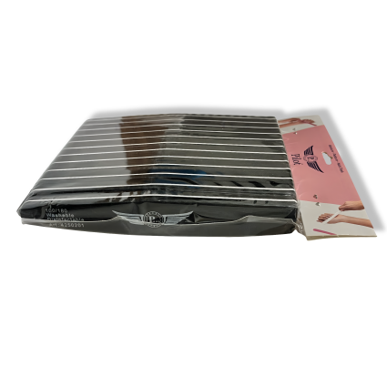 Pilot PNB-201 Nail Buffers S7BK-M 100/180 Grit – Professional Double-Sided Nail Buffers – Black, 12 Pcs