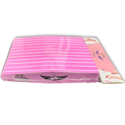 Pilot PNB-202 Nail Buffers 100/180 Grit – Professional Double-Sided Nail Buffers – Pink, 12 Pcs