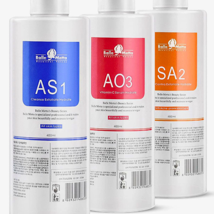Hydrafacial Bubble Solution Trio – AS1, SA2, AO3 (400 ml each)
