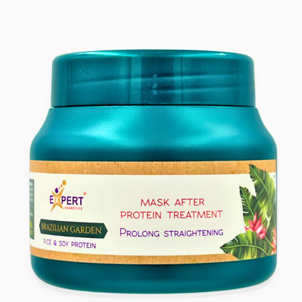 Brazilian Expert Home Care After Protein Treatment Hair Mask 250 g – Prolonged Straightening with Rice and Soy-Protein Extracts