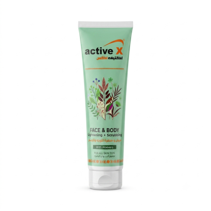 ActiveX Face & Body Lightening & Scrubbing Cream with Aloe Vera – 150 ml