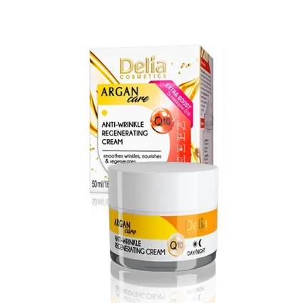 Delia Argan Care Regenerating Cream + Face Serum (Set) : Regenerative Anti-Wrinkle Cream for Day & Night