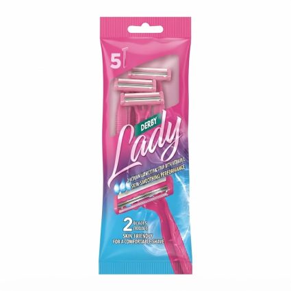Derby Lady Twin-Blade Razors – 5 PCS