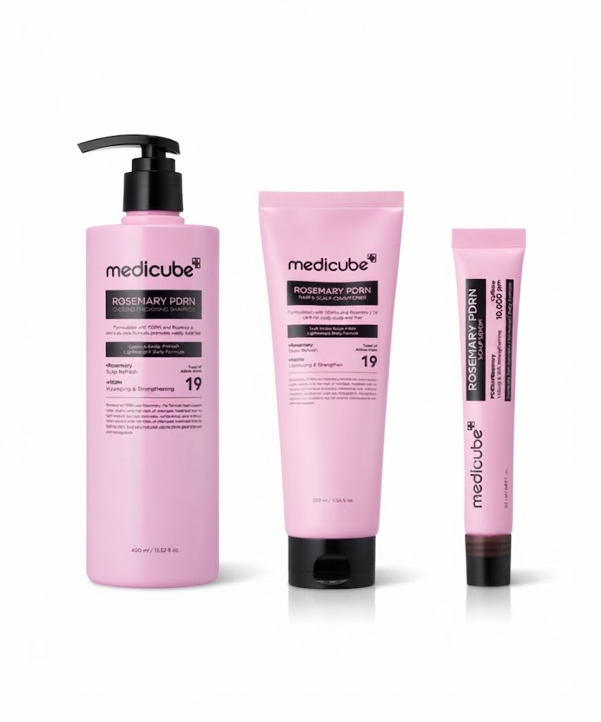 Medicube Rosemary PDRN Korean Hair Care Set – Shampoo, Conditioner & Hair Serum
