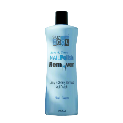 Silky Cool Nail Polish Remover – مزيل طلاء أظافر احترافي بزيت الخروع، 1000 مل
