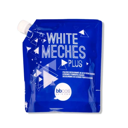 Bbcos Bleach Powder Plus Blue 500 g – Ammonia-Free Professional Hair Lightener with Ultramarine Pigments – Up to 6 Levels Lift – Anti-Yellow White Meches Highlight Powder (Bag with Lid)