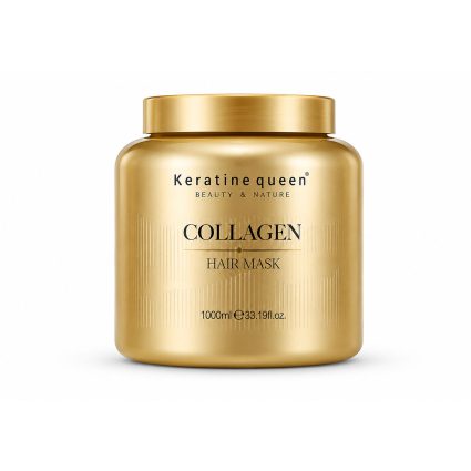 Keratine Queen Nano Collagen Golden Hair Mask – Intensive Repair & Nourishing Hair Treatment – 1000 ml
