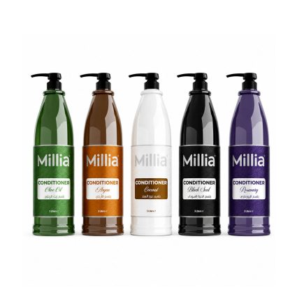 Millia Professional Hair Conditioner with Argan, Black Seed, Coconut, Olive Oil & Rosemary – 3 L