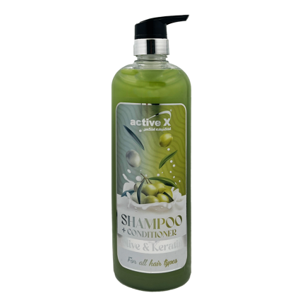 ActiveX 2-in-1 Shampoo & Conditioner – Olive & Keratin Hair Care – 1000 ml