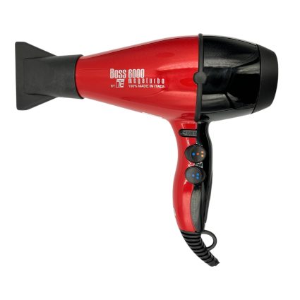 Boss 6000 Professional Hair Dryer 2400W – Powerful High-Performance Salon Blow Dryer – Red & Black