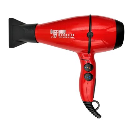 Boss 6000 Professional Hair Dryer 2400W – Powerful High-Performance Salon Blow Dryer – Red