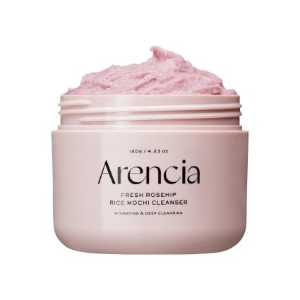 Arencia Rosehip Brightening Rice Mochi Cleanser – Exfoliating & Deep Cleansing Facial Cleanser – 120 g