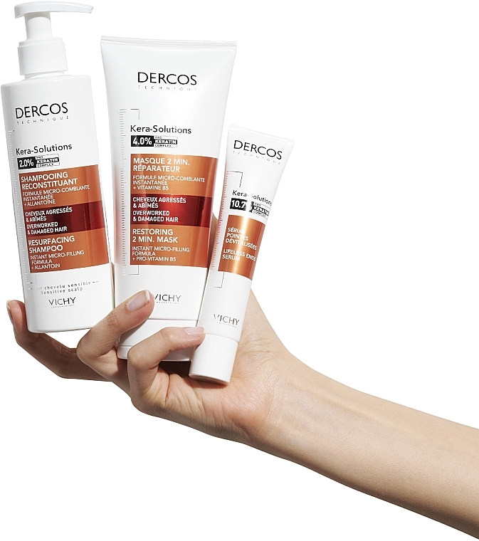 Vichy Dercos Kera-Solutions Repairing Shampoo – Pro-Keratin Complex 2.0% – Strengthening & Repairing Hair Care – 250 ml - Image 3