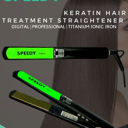مكواة فرد الشعر Speedy Titanium المسطحة – مكواة شعر احترافية بألواح تيتانيوم